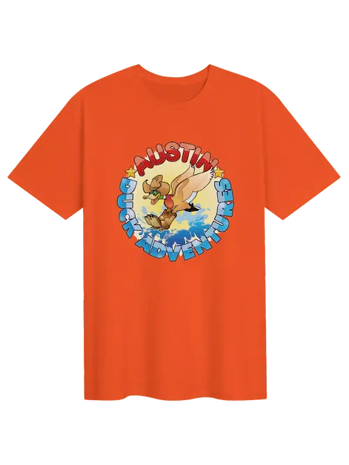 Austin Duck Adventures orange t-shirt